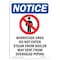 Signmission Safety Sign, OSHA , 10" Height, Rigid Plastic, Barricade Area Sign With Symbol, Portrait OS-NS-P-710-V-15296 - alternate 1